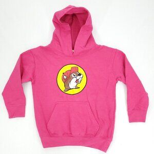Bucces Hoodie Sweatshirt Girls Youth XS YXS Pink Graphic Logo Pockets Pullover